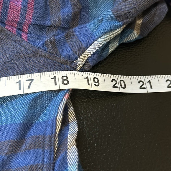 RAILS Sun Navy Blue Pink White Flannel Button Down Shirt Sz S - Picture 9 of 13